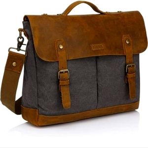 Vintage I'm distressed messenger bag